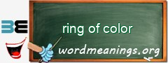 WordMeaning blackboard for ring of color